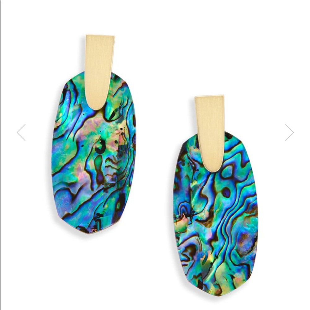 Kendra Scott Aragon Abalone Shell Earrings in Gold